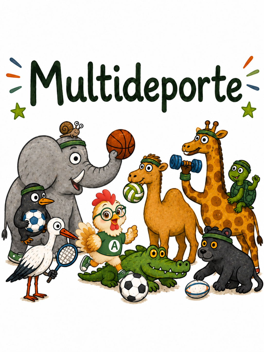 Grupo de nenos participando nun xogo deportivo
